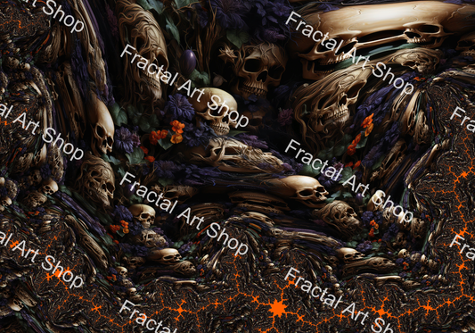 Spooky Fractal Skulls #1